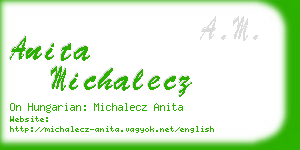 anita michalecz business card